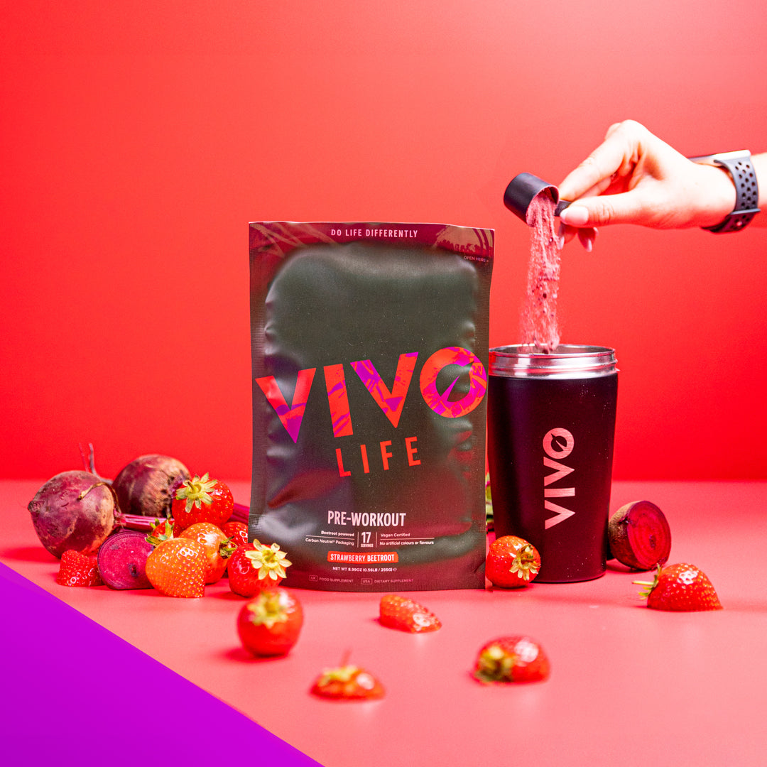 Vivo Life Pre Workout: Strawberry Beetroot 255g