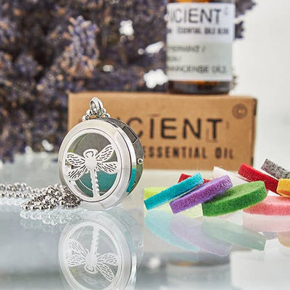 Ancient Wisdom - Aromatherapy Necklace - Dragonfly 25mm