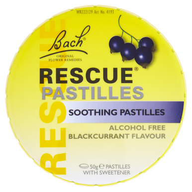 Bach Flower Remedies Rescue Pastilles Blackcurrant 50g
