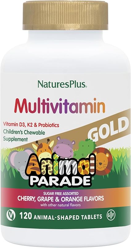 Animal Parade Gold Multivitamin Sugar Free Assorted Flavours 60s