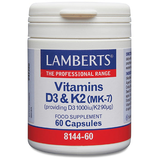 Vitamins D3 (1000iu) and K2 (90ug) x 60