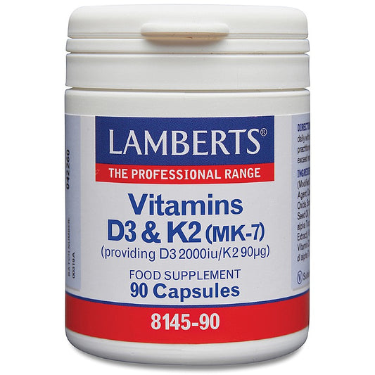 Vitamins D3 (2000iu) and K2 (90ug) x 90