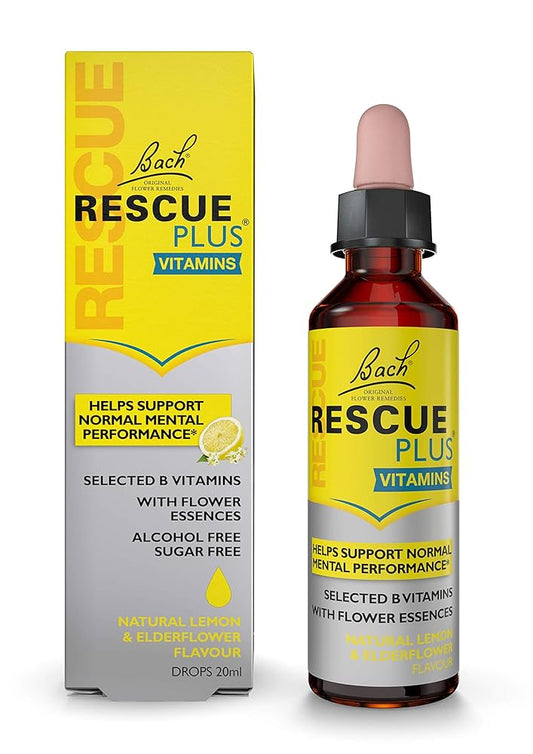 Bach Flower Remedies Rescue Plus Vitamins Drops 20ml